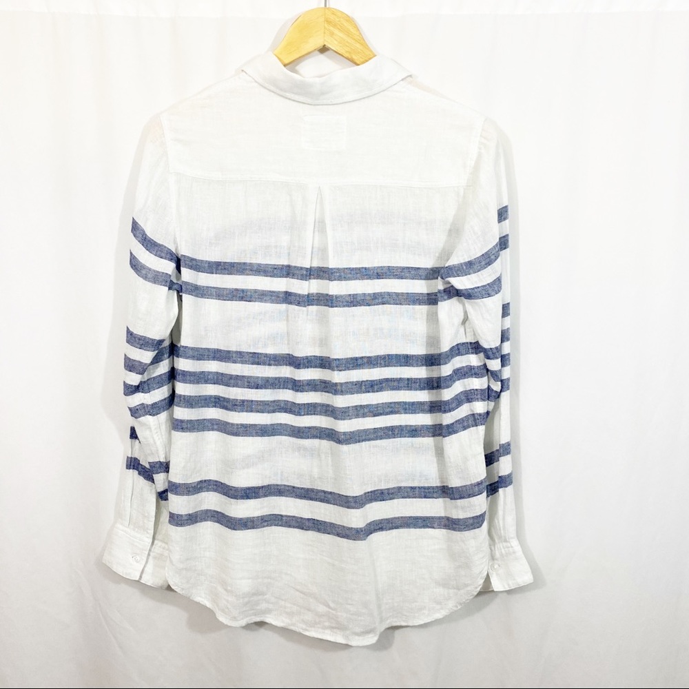 Rails Charli Westport Stripe Linen Button Down Top - Picture 5 of 11